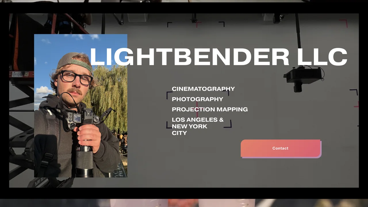 Lightbender homepage, before